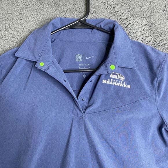 Nike NFL Seattle Seahawks Womens Dri Fit Golf Polo Wicking Stretch Preppy Size M - Picture 2 of 9